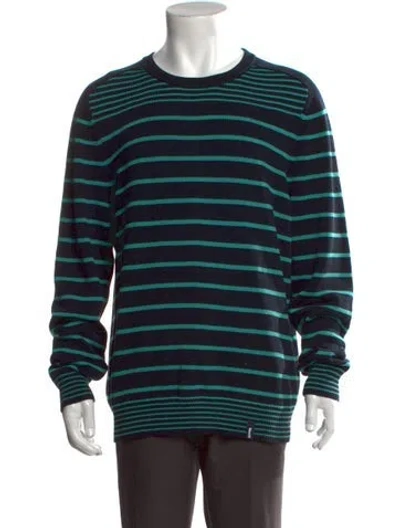 Pre-owned Vilebrequin Striped Crew Neck Pullover In Blue