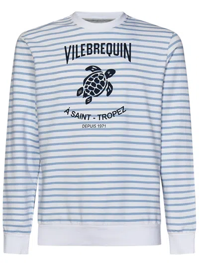 Vilebrequin Sweatshirt In Bianco/azzurro