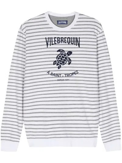 Vilebrequin Sweatshirt With Logo In White/azzure