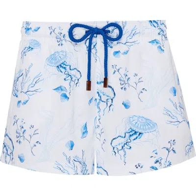Vilebrequin Swim Shorts Medusa And Shells In Blue