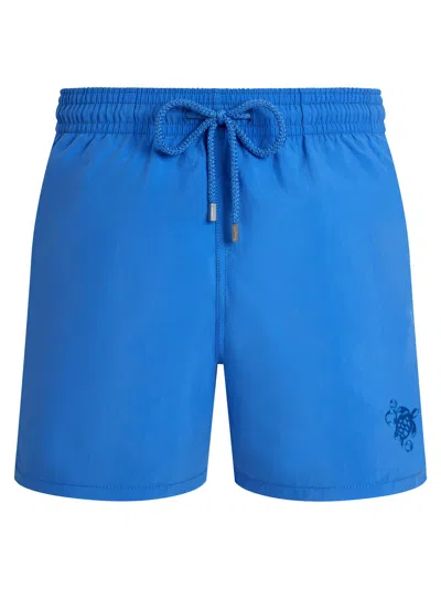 Vilebrequin Swim Shorts With Blue Gradient And Water-reactive Turtle Print