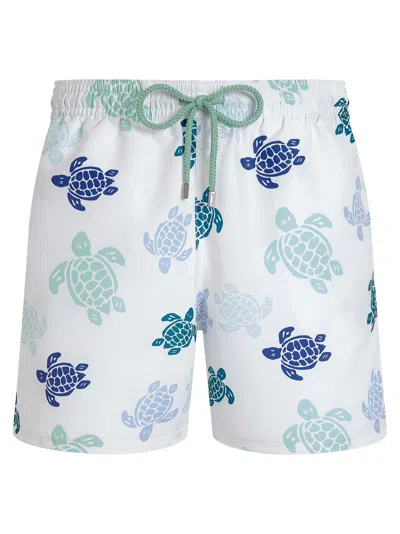 Vilebrequin Swim Shorts With Multicolour Turtle Print In Animal Print