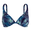 Vilebrequin Peacock-print Bikini Top In Blue
