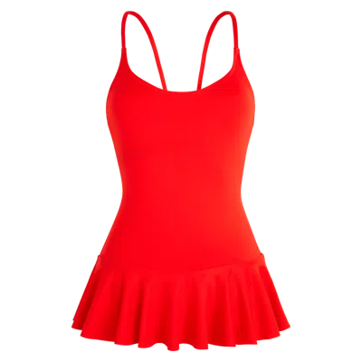 Vilebrequin Frilly Swimsuit In Red