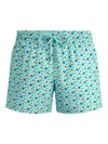 Vilebrequin Micro Ronde Des Tortues Rainbow Stretch Short Swim Shorts In Blue