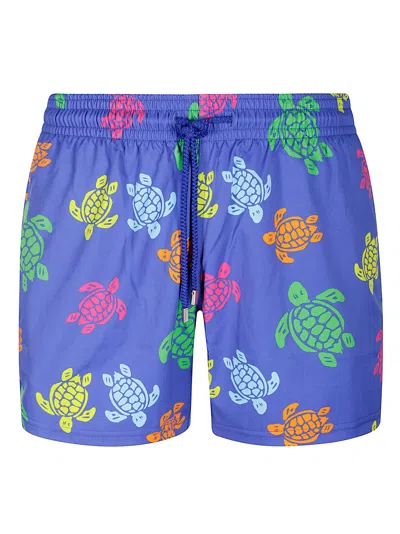 Vilebrequin Tortoise Print Swim Shorts In Blue