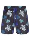 Vilebrequin Multicolor Tortues Ultra-light And Packable Swim Shorts In Black