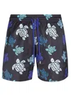 Vilebrequin Multicolor Tortues Ultra-light And Packable Swim Shorts In Black