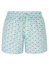 Vilebrequin Micro Ronde Des Tortues Rainbow Stretch Short Swim Shorts In Blue
