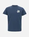 Vilebrequin Turtle Organic Cotton Embroidered T-shirt In Blue