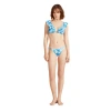 Vilebrequin Tahiti Flowers Flutter Bikini Top In Blanc