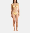 Vilebrequin Tahiti Flowers Triangle Bikini Top In Maïs