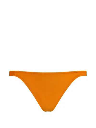 Vilebrequin Women Tanga Bikini Bottom Solid In Orange