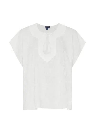 Vilebrequin Tassel-detail Embroidered Blouse In White