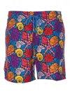 Vilebrequin Graphic-print Logo-appliqué Swim Shorts In Multicolour