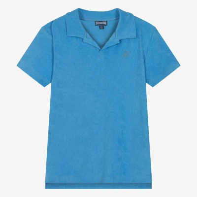 Vilebrequin Teen Boys Blue Towelling Polo Shirt