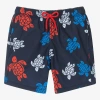 Vilebrequin Boys Blue Turtle Swim Shorts In Blue