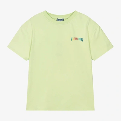 Vilebrequin Teen Boys Green Turtle Cotton T-shirt