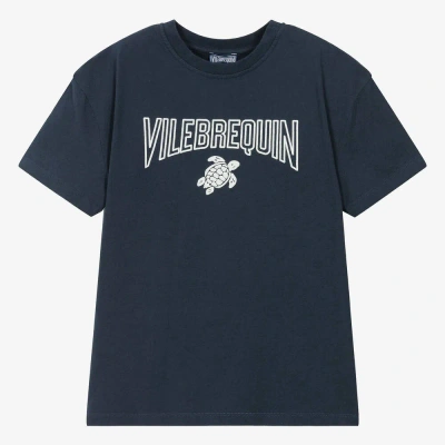 Vilebrequin Teen Boys Navy Blue Cotton T-shirt