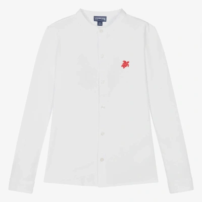 Vilebrequin Teen Boys White Collarless Cotton Shirt