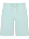 Vilebrequin Bolide Straight-leg Organic Cotton-blend Terry Drawstring Shorts In Blue