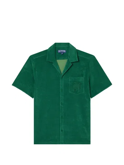 Vilebrequin Terry Bowling Shirt In Green