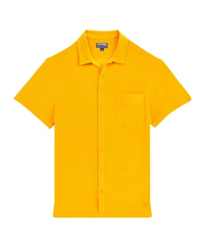 Vilebrequin Terry Bowling Shirt In Orange
