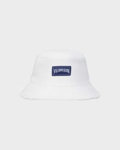 Vilebrequin Terry Bucket Hat Turtle Jacquard In White