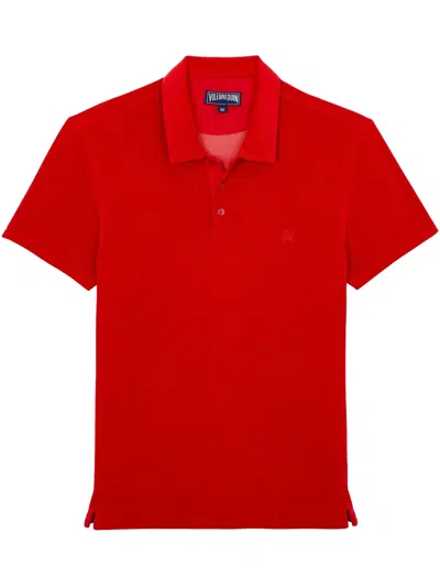 Vilebrequin Terry-cloth Polo Shirt In Red
