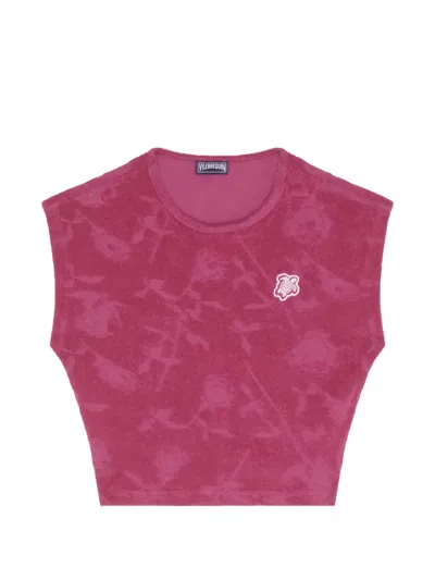 Vilebrequin Kids' Terry Embroidered-logo Top In Pink