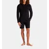 Vilebrequin Terry Long Sleeve Hooded T-shirt In Noir