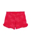 Vilebrequin Jacquard Ruffled Cotton Terry Shorts In Red