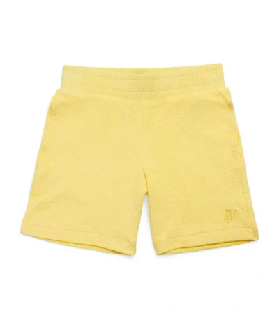 Vilebrequin Kids' Terry Turtle Logo Shorts (2-14 Years) In Yellow