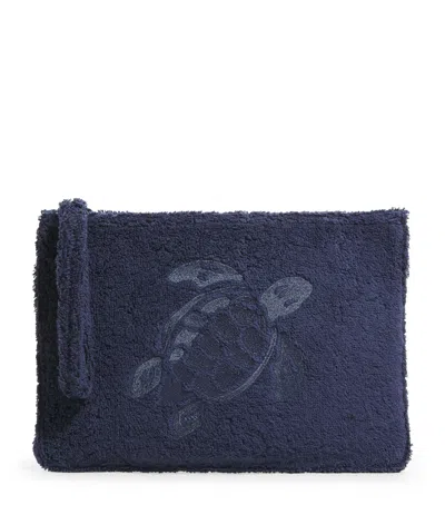 Vilebrequin Terry Turtle Polette Pouch In Navy