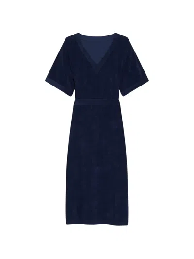 Vilebrequin Terry-cloth V-neck Dress In Blue