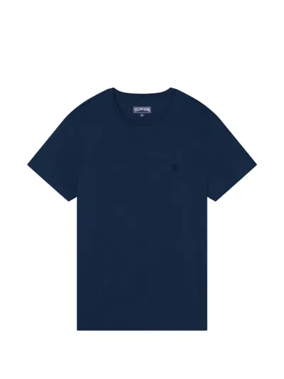 Vilebrequin Thom Logo-embroidered T-shirt In Blue