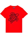 Vilebrequin Flocked-turtle T-shirt In Red