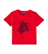 Vilebrequin Thomy Embroidered Cotton Jersey T-shirt In Red