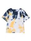 Vilebrequin Tie-dye Cotton T-shirt In Blue