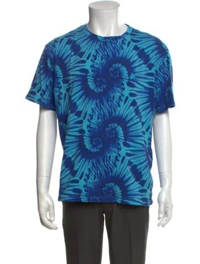 Pre-owned Vilebrequin Tie-dye Print Crew Neck T-shirt In Blue