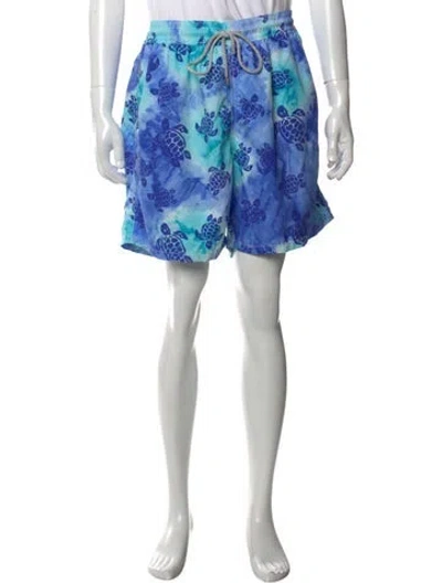 Pre-owned Vilebrequin Tie-dye Print Swim Trunks In Blue