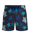 Vilebrequin Multicolor Tortues Ultra-light And Packable Swim Shorts In Black