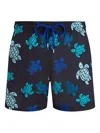 Vilebrequin Multicolor Tortues Ultra-light And Packable Swim Shorts In Black