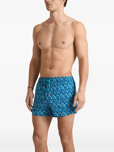 Vilebrequin Toucana Printed Swim Shorts In Blue
