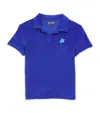 Vilebrequin Towelling Embroidered Polo Shirt In Blue