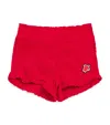 Vilebrequin Towelling Frill-trim Shorts In Red