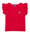 Vilebrequin Towelling Frill-trim Top In Red