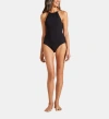 Vilebrequin Tresses Jersey One Piece Swimsuit In Noir