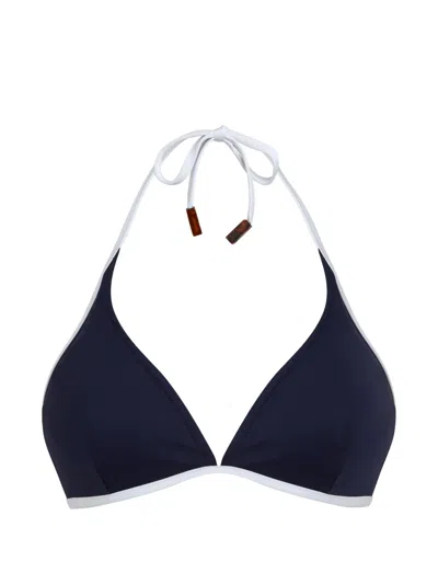 Vilebrequin Triangle Bikini Top In Blue