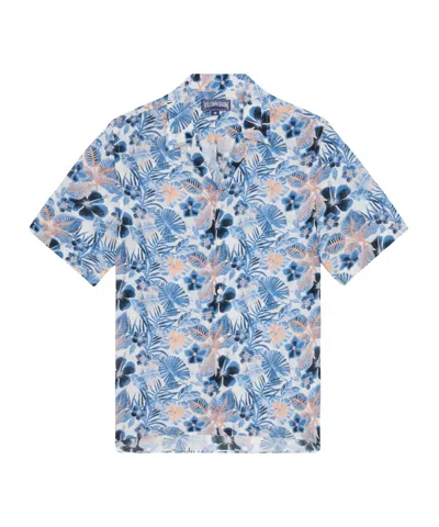 Vilebrequin Tropical Print Short-sleeve Shirt In Blue